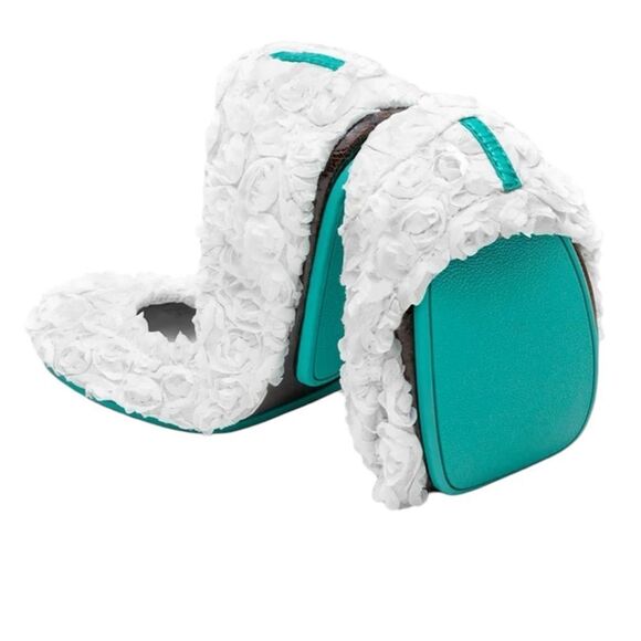 Tieks White Floral Rose Garden Floral Ballet Flat Limited Edition Wedding Size 9 - Picture 1 of 8